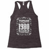vintage made in 1980 perfectly aged a living legend Racerback Tank