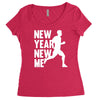 new year, new me running fitness Women's Triblend Scoop T-shirt
