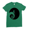 nightmare before christmas black logo Ladies Fitted T-Shirt