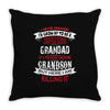 Super Cool Grandad Of A Freaking Awesome Grandson Throw Pillow
