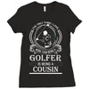 Golfer Cousin Ladies Fitted T-Shirt