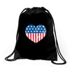 usa flag Drawstring Bags