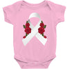 lung cancer white ribbon Baby Bodysuit