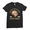 pluto the planet never forget Ladies Fitted T-Shirt