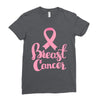 breast cancer pink ribbon Ladies Fitted T-Shirt