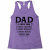 I Love You Dad Racerback Tank