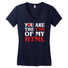 i love css  you are the css of my html heart heart Women's V-Neck T-Shirt