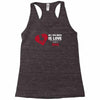 love and a dog life Racerback Tank