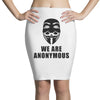 we are anonymous tshirt pipa sopa acta v for vendetta hacker's t shirt Pencil Skirts