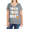 trick or treat or beer Ladies Curvy T-Shirt