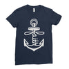 anchored faith (2) Ladies Fitted T-Shirt