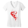 heartless splatter Women's V-Neck T-Shirt