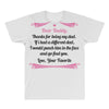 Dear Daddy, Thanks for Being my Dad Baby Boy Letter to Father All Over Men's T-shirt