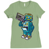 robot kicks Ladies Fitted T-Shirt