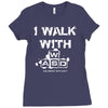 i walk with wasd Ladies Fitted T-Shirt
