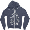 lit af christmas tree Zipper Hoodie