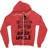 You Cant Scare Me I am Biker Uncle Zipper Hoodie