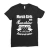 March Girls Are Sunshine Mixed With A Little Hurricane Ladies Fitted T-Shirt