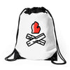let's go camping Drawstring Bags