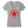 military starfunny retro army war vietnam usa britain fashion Women's V-Neck T-Shirt