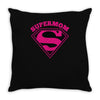 supermom Throw Pillow
