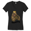 bear khabib Women's V-Neck T-Shirt