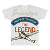 grandpa the pilot the myth the legend All Over Men's T-shirt