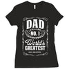 dad number one world's greatest Ladies Fitted T-Shirt