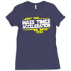 may the mass times force acceleration be with you funny Ladies Fitted T-Shirt