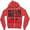 new installing muscle Zipper Hoodie