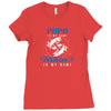 Papa is my Name Fishing Is My Game Ladies Fitted T-Shirt