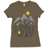 camp fire Ladies Fitted T-Shirt
