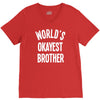world`s okayest brother V-Neck Tee