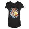 shining splash koi Maternity Scoop Neck T-shirt