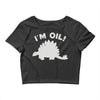 science dinosaur Crop Top