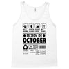 Born In October Tank Top