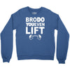 bro do you even lift baseball raglan Crewneck Sweatshirt