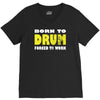 born to drum forced to work V-Neck Tee