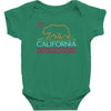 neon sign california republic flag bear Baby Bodysuit