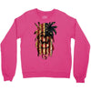 skull us flag Crewneck Sweatshirt