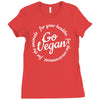 go vegan Ladies Fitted T-Shirt