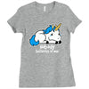 sad unicorn Ladies Fitted T-Shirt