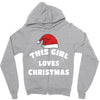 this girl loves christmas Zipper Hoodie