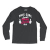 this girl loves drag racing Long Sleeve Shirts