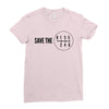 save the manual transmissions black (stick shift) Ladies Fitted T-Shirt
