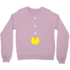 funny 80s pacman 'eating buttons' Crewneck Sweatshirt