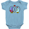 eggplant wizard and king hippo Baby Bodysuit