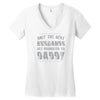 only the best husbands get promoted to daddy Women's V-Neck T-Shirt