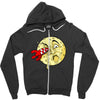 moon rocket Zipper Hoodie