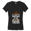 i love you and tacos Women's V-Neck T-Shirt